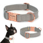 Leather Personalized Dog Collar with Rose Gold Metal Buckle