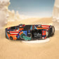 Personalized Dog Collar with Japan USA Europe Pattern