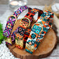 Personalized Dog Collar Pattern, Aztec Dog Collar Engraved, Southwest Print Dog Collar, Designer Dog Collars for Small Medium Large Dogs