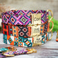 Personalized Dog Collar Pattern, Aztec Dog Collar Engraved, Southwest Print Dog Collar, Designer Dog Collars for Small Medium Large Dogs