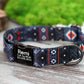 Southwest Dog Collar with Engraved Metal Buckle, Geometric Pattern Dog Collars, Aztec Tribal Pet Collars for Small Medium Large Dogs Puppy,