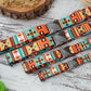 Southwest Dog Collar with Engraved Metal Buckle, Geometric Pattern Dog Collars, Aztec Tribal Pet Collars for Small Medium Large Dogs Puppy,