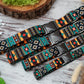 Southwest Dog Collar with Engraved Metal Buckle, Geometric Pattern Dog Collars, Aztec Tribal Pet Collars for Small Medium Large Dogs Puppy,
