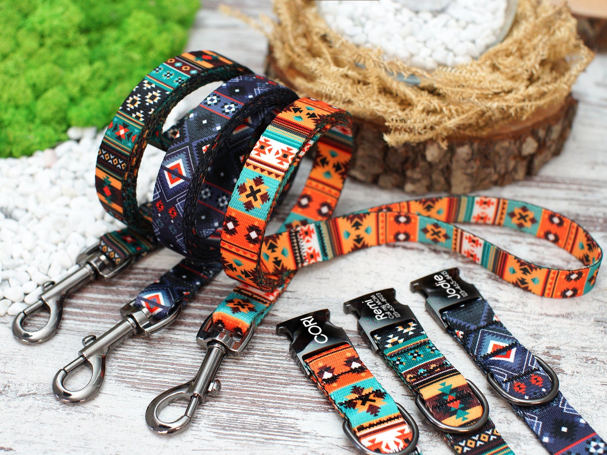 Southwest Dog Leash 5FT, Geometric Pattern Dog Leashes, Aztec Tribal Pet Leashes for Small Medium Large Dogs Puppy