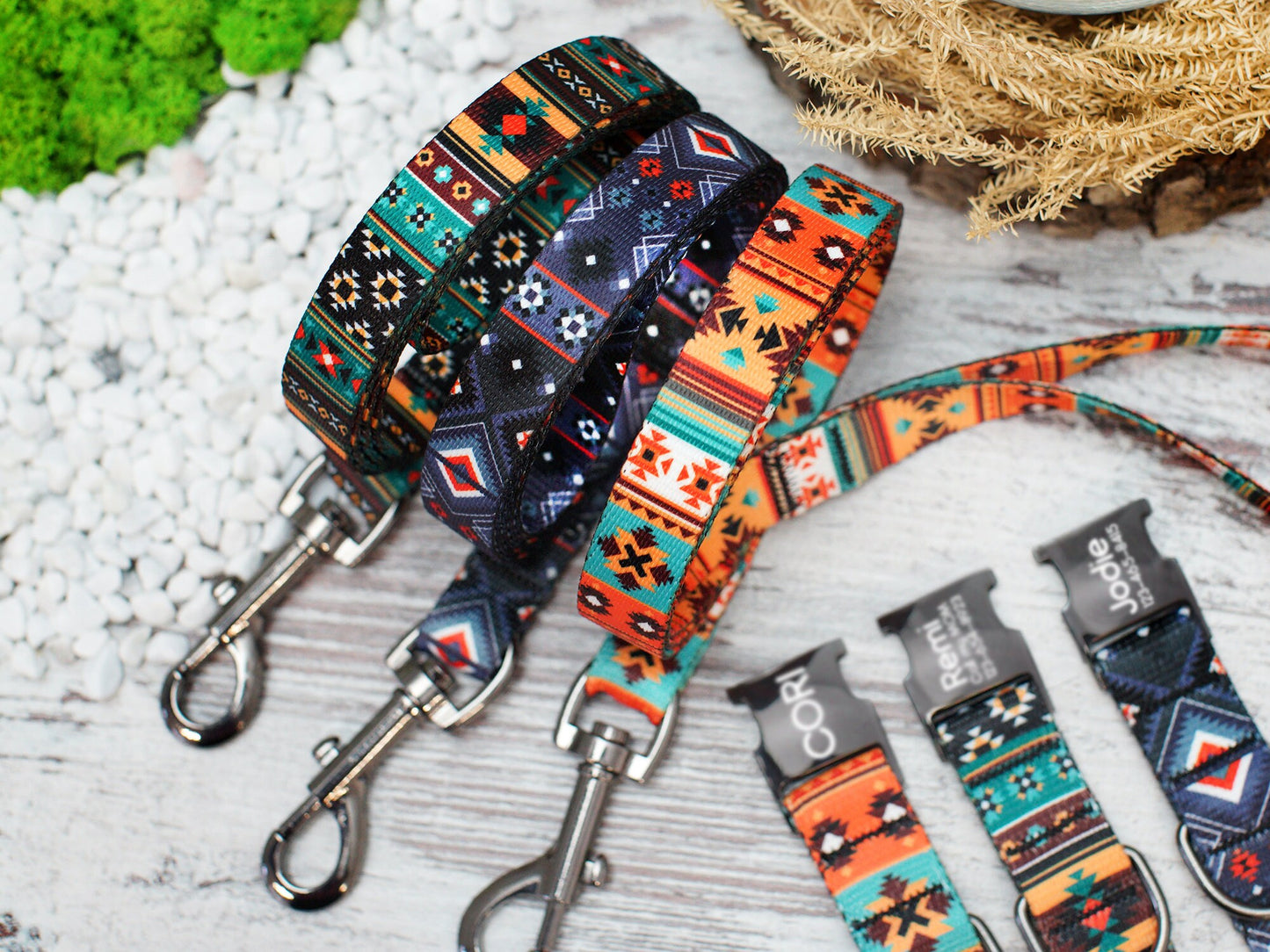 Pattern Dog Leash with Handle, Tribal Print Dog Leash, Aztec Pet Leashes for Small Medium Large Dogs, Puppy Leash, Boy Dog Leash