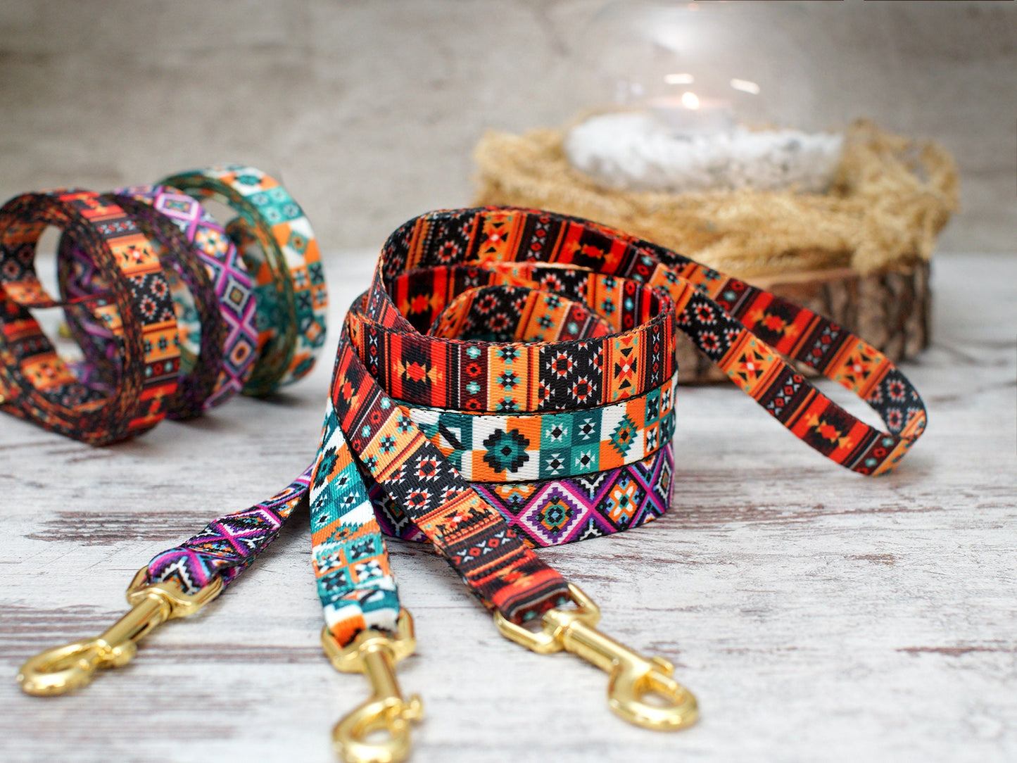 Aztec Dog Leash 5FT, Geometric Pattern Dog Leashes, Tribal Print Pet Leashes for Small Medium Large Dogs Puppy, Boy Dog Leash Girl