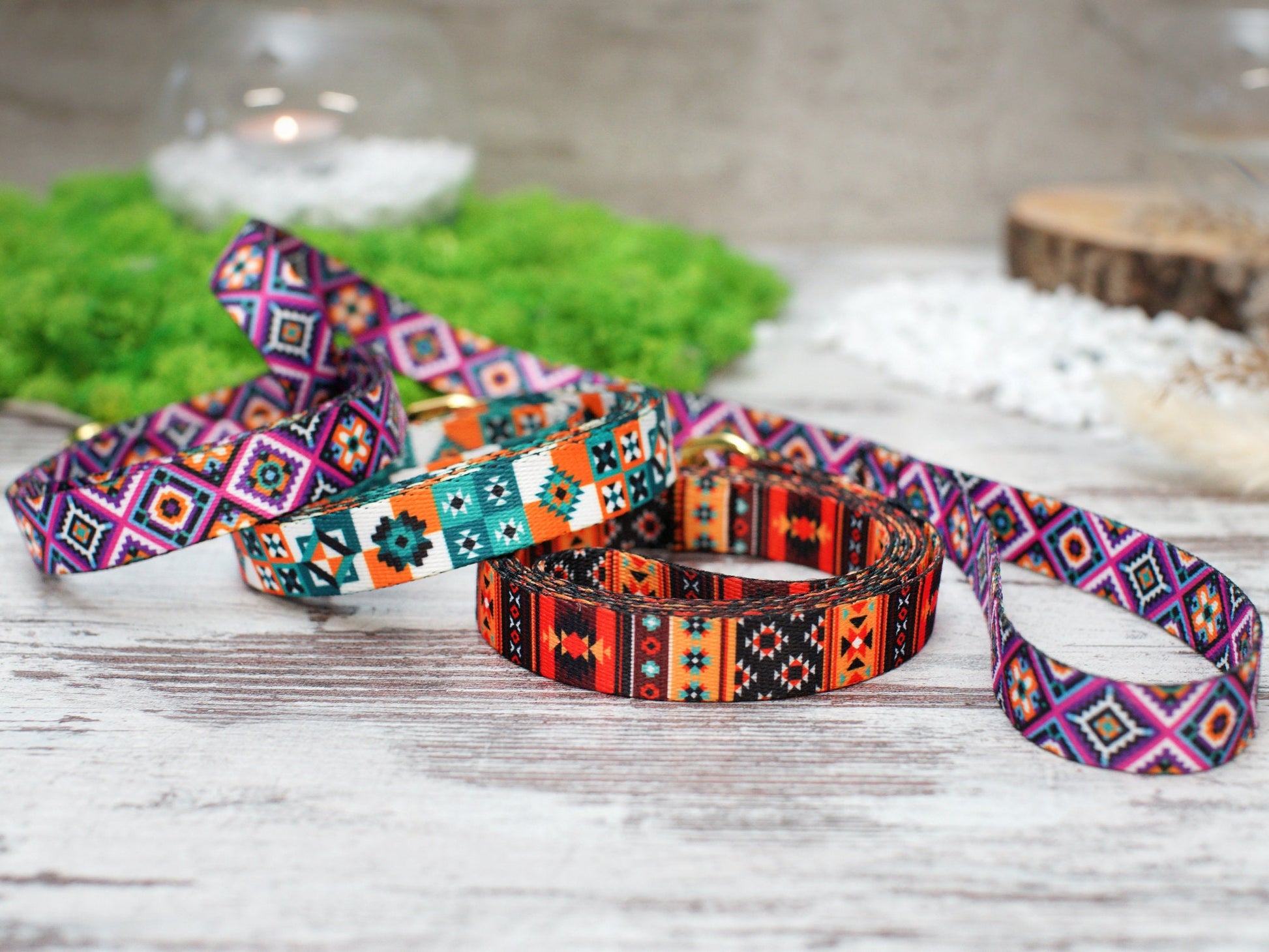 Aztec Dog Leash 5FT, Geometric Pattern Dog Leashes, Tribal Print Pet Leashes for Small Medium Large Dogs Puppy, Boy Dog Leash Girl