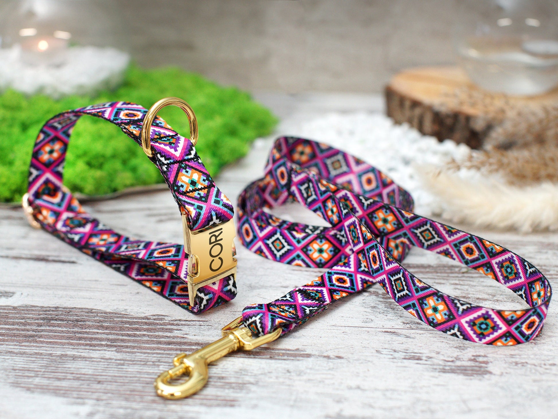 Aztec Dog Leash 5FT, Geometric Pattern Dog Leashes, Tribal Print Pet Leashes for Small Medium Large Dogs Puppy, Boy Dog Leash Girl