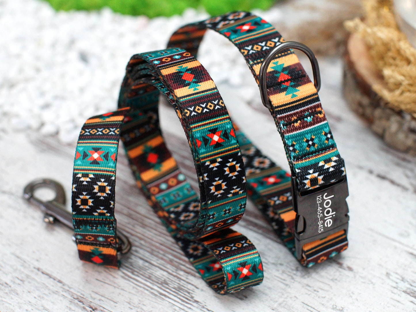 Southwest Dog Leash 5FT, Geometric Pattern Dog Leashes, Aztec Tribal Pet Leashes for Small Medium Large Dogs Puppy