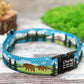 Nature Dog Collar with Engraved Metal Buckle, Pattern Dog Collar, Personalized Dog Collars Small Medium Large, Girl Dog Collar Boy