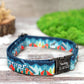 Nature Dog Collar with Engraved Metal Buckle, Pattern Dog Collar, Personalized Dog Collars Small Medium Large, Girl Dog Collar Boy