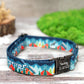 Personalized Dog Collar with Metal Buckle, Nature Pattern Dog Collars, Engraved Pet Collars for Small Medium Large Dogs Puppy