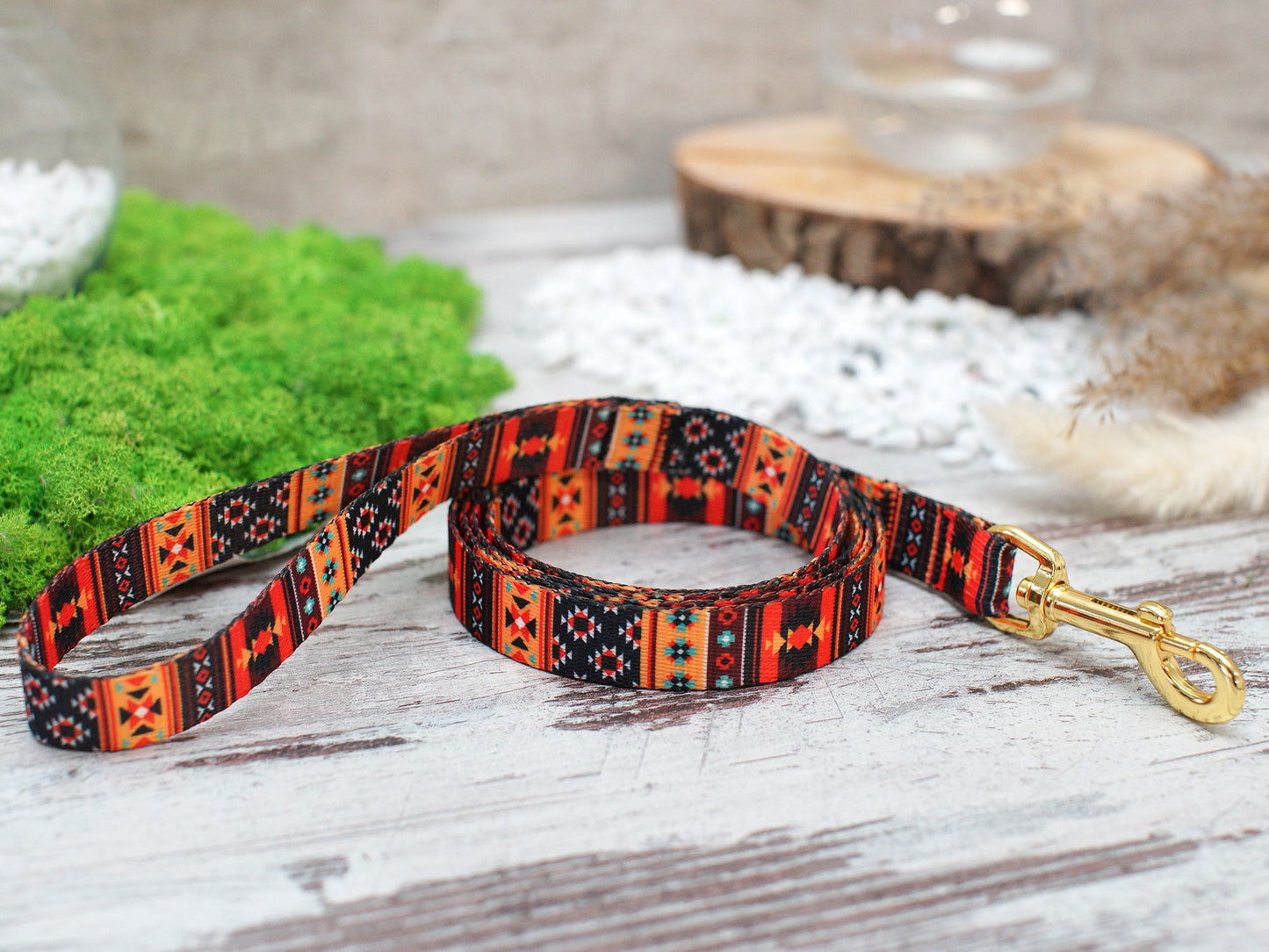 Aztec Dog Leash 5FT, Geometric Pattern Dog Leashes, Tribal Print Pet Leashes for Small Medium Large Dogs Puppy, Boy Dog Leash Girl