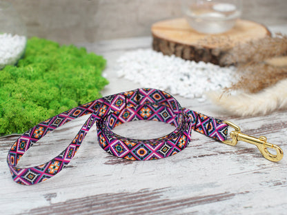 Aztec Dog Leash 5FT, Geometric Pattern Dog Leashes, Tribal Print Pet Leashes for Small Medium Large Dogs Puppy, Boy Dog Leash Girl