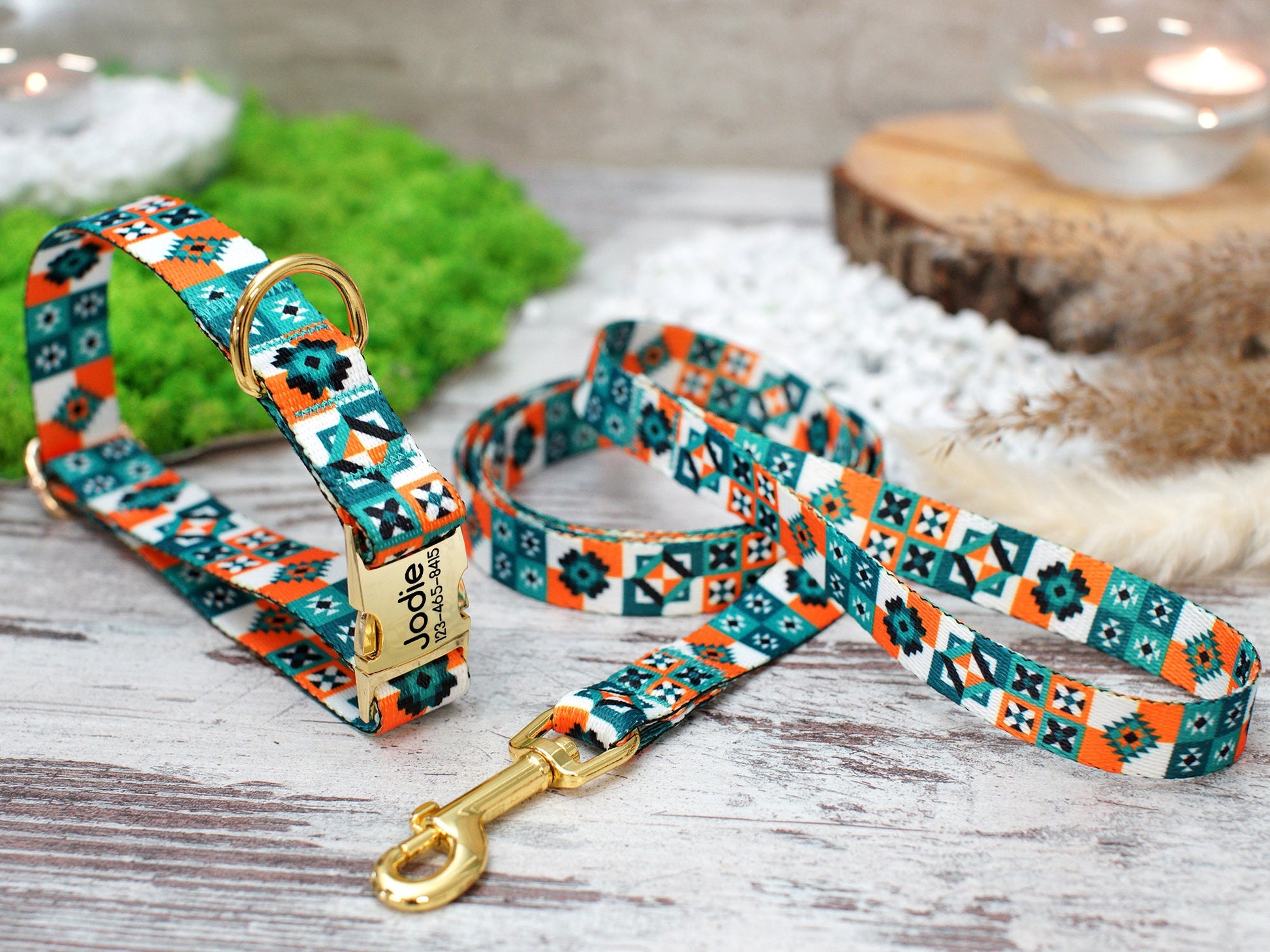 Aztec Dog Leash 5FT, Geometric Pattern Dog Leashes, Tribal Print Pet Leashes for Small Medium Large Dogs Puppy, Boy Dog Leash Girl