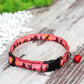 Nature Breakaway Cat Collar with ID Tag, Personalized Cat Collar with Bell, Pattern Soft Cat Collar, Custom Cat Collar Girl Boy