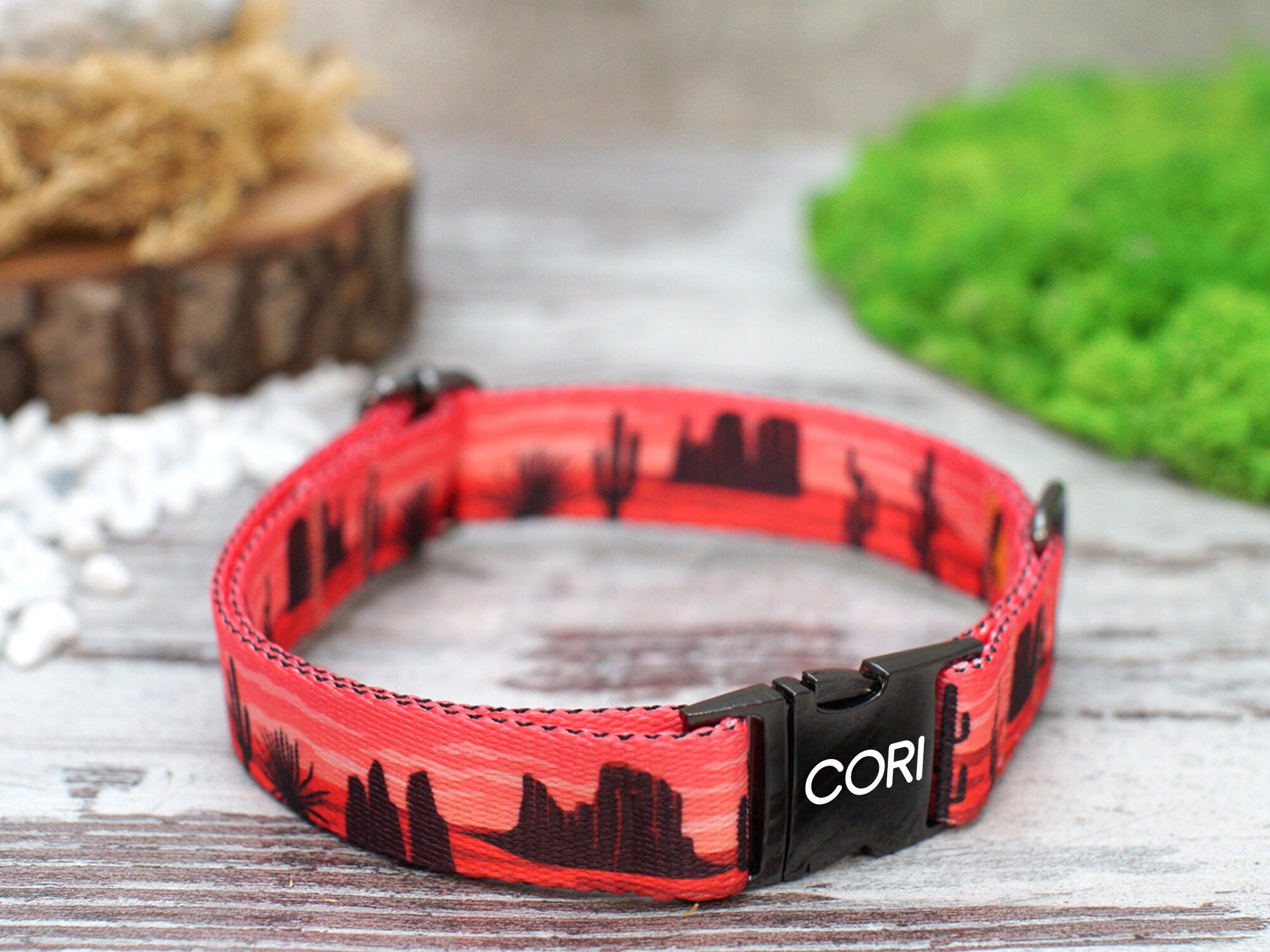 Embroidered dog collars hotsell with metal clasp