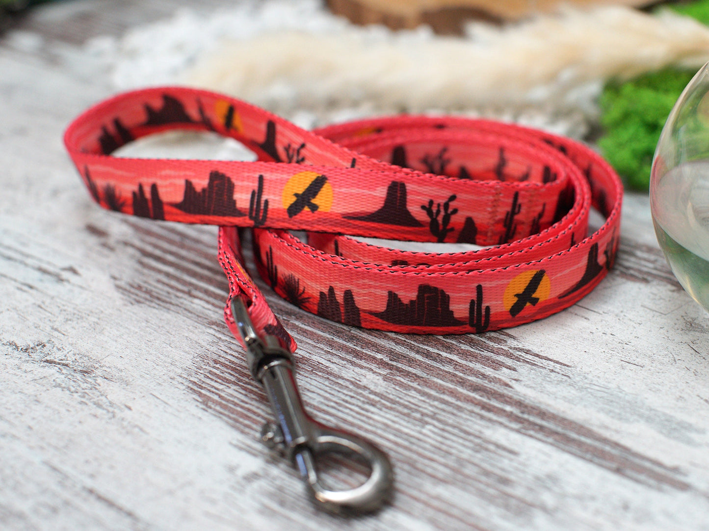 Personalized Nature Dog Leash, Pattern Designer Dog Leash, Print Pet Leash for Dogs Small Medium Large, Dog Lead 5Ft, Puppy Leash