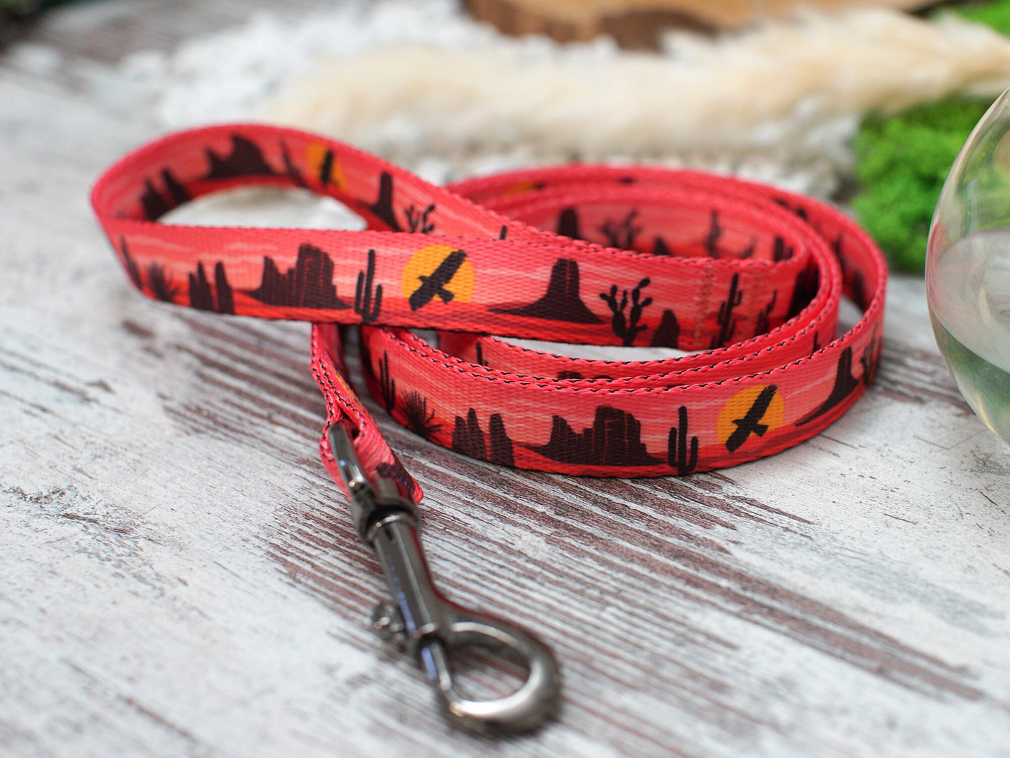 Nature Dog Leash with Handle, Pattern Print Dog Leash 5FT, Boy Girl Pet Leashes for Small Medium Large Dogs, Puppy Leash, Nylon Dog Leash