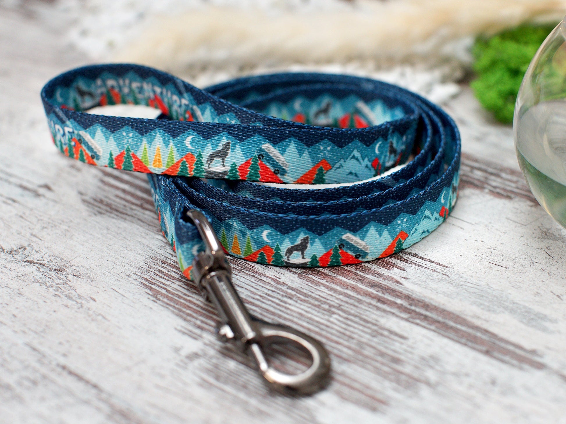 Personalized Nature Dog Leash, Pattern Designer Dog Leash, Print Pet Leash for Dogs Small Medium Large, Dog Lead 5Ft, Puppy Leash