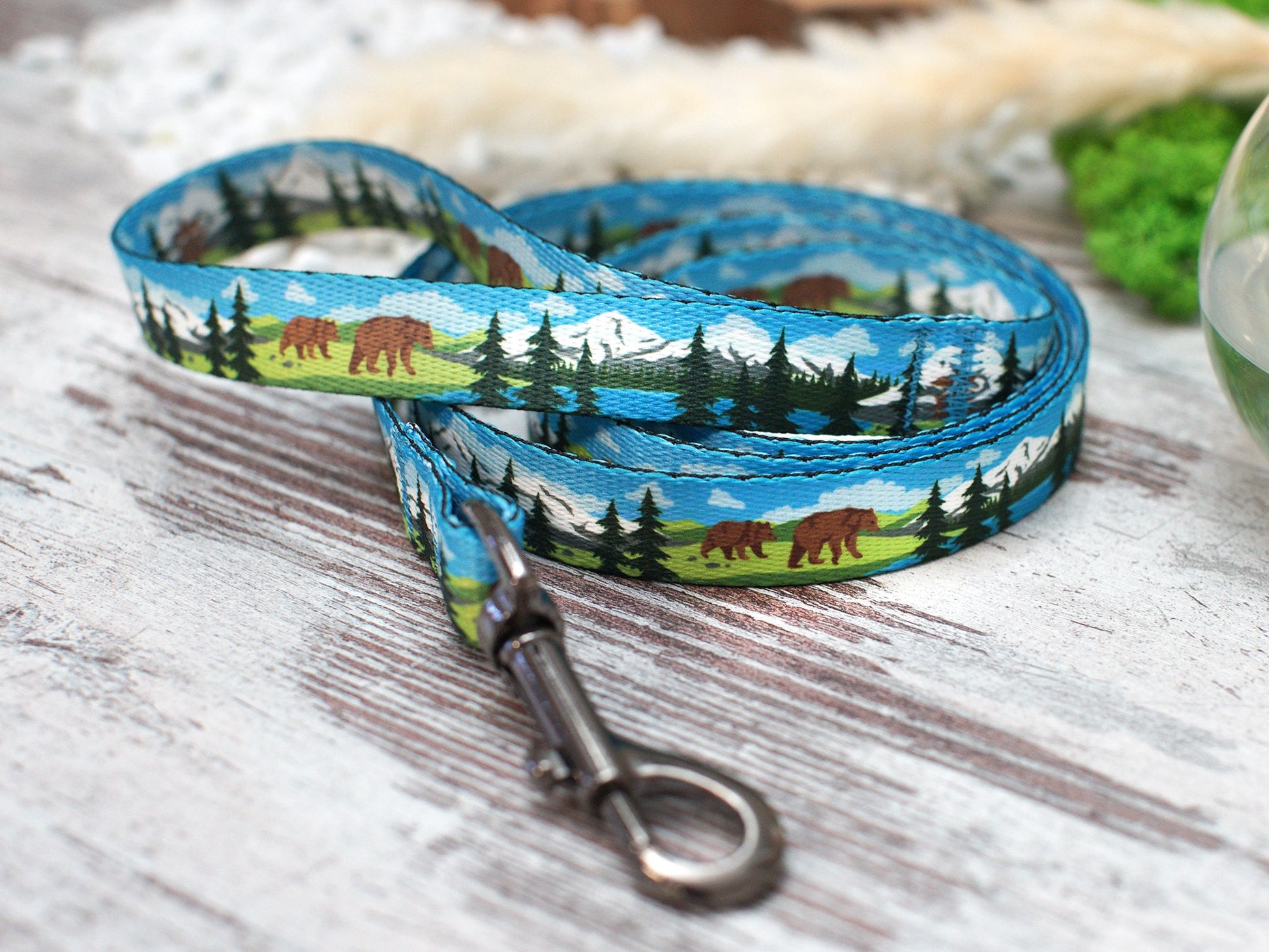 Personalized Nature Dog Leash, Pattern Designer Dog Leash, Print Pet Leash for Dogs Small Medium Large, Dog Lead 5Ft, Puppy Leash