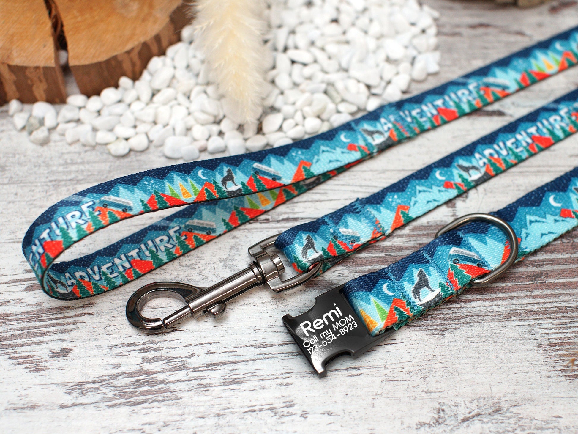 Personalized Nature Dog Leash, Pattern Designer Dog Leash, Print Pet Leash for Dogs Small Medium Large, Dog Lead 5Ft, Puppy Leash