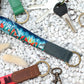 Personalized Wristlet Keychain, Nature Pattern Key Fob, Custom Wrist Key Holder, Bridesmaid Keychain, Wristlet Lanyard Strap, Gifts for Her