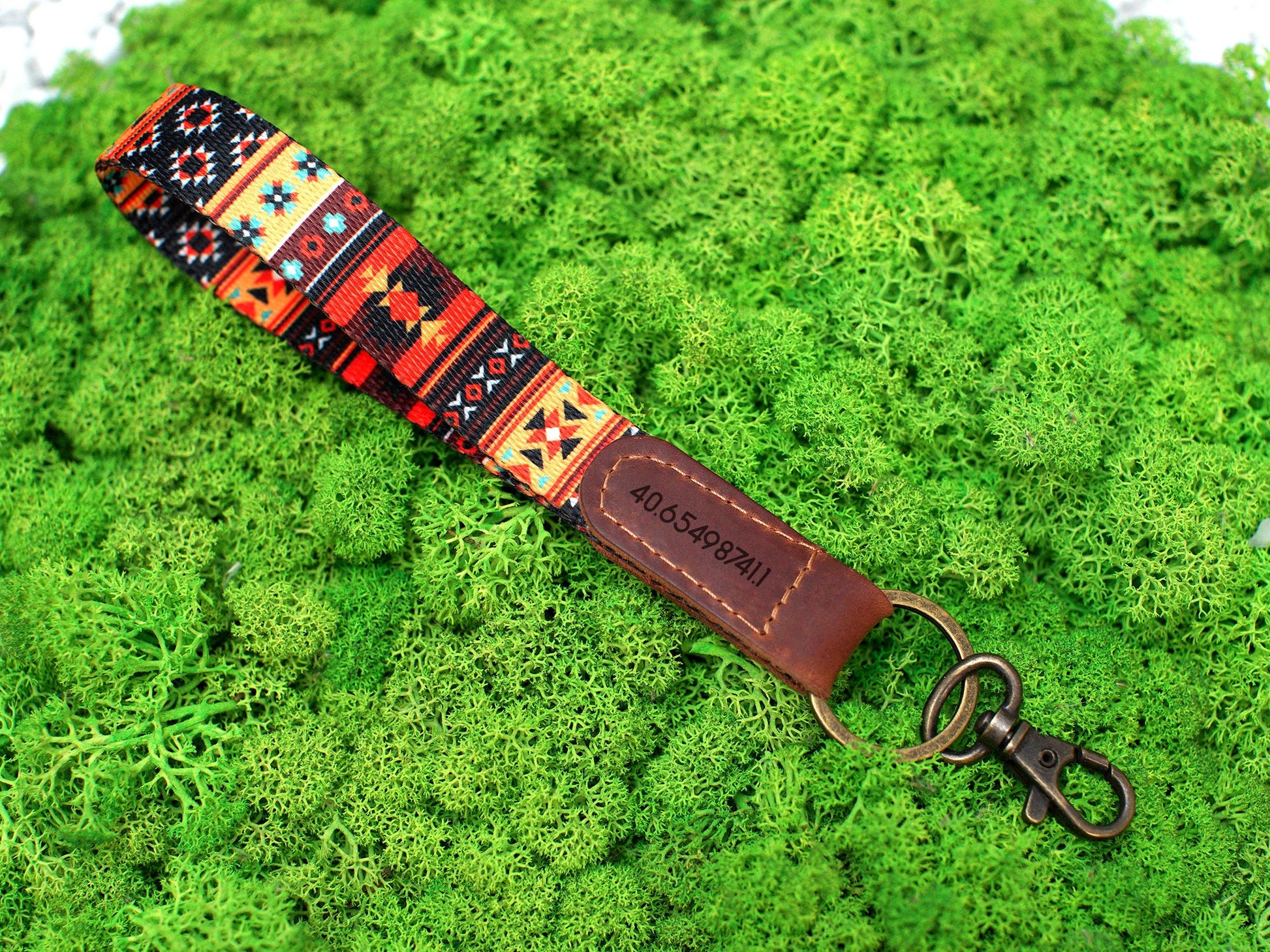 Custom Wrist Lanyard Keychain Wristlet Strap Leather Neck Strap