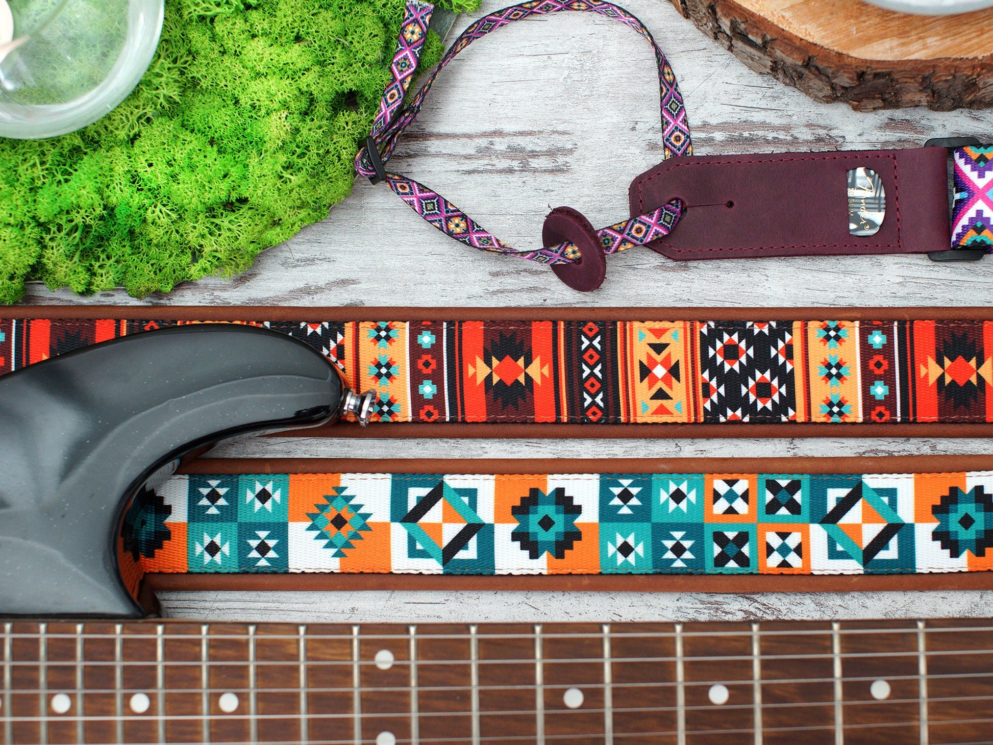 Engraved Leather Guitar Strap, Custom Guitar Strap Acoustic, Crossbody Guitar Strap, Gifts for Guitar Player, Personalized Straps for Guitar