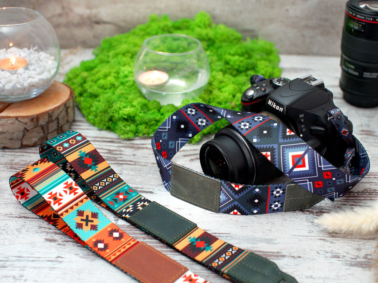 Pattern Camera Strap, Personalized Camera Strap for Canon, Nikon, Sony, SLR DSLR Camera Strap, Personalized Gifts for Her, Photographer Gift