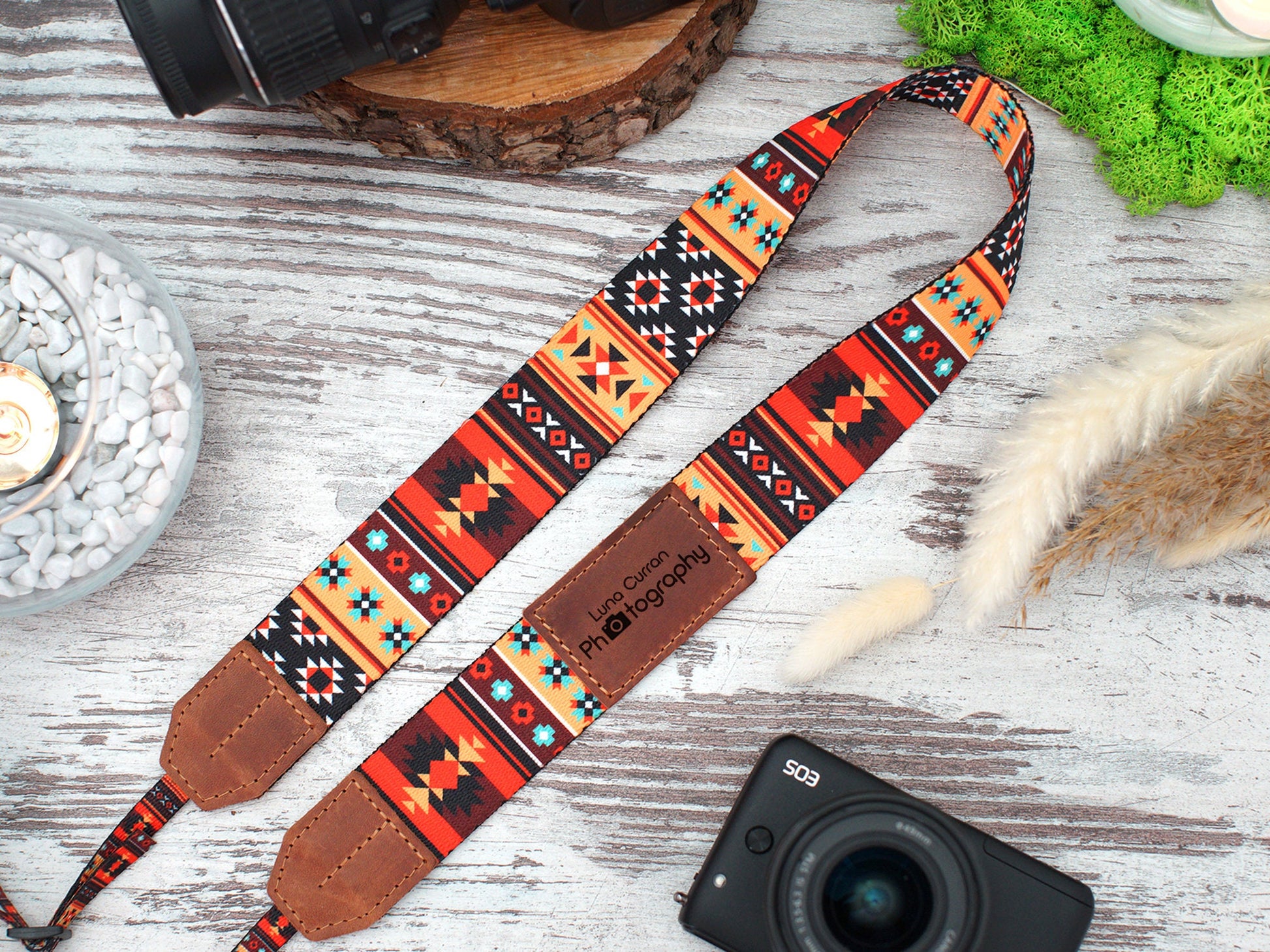 Camera Strap Personalized, Canon Sony Nikon Camera Strap, Leather Camera Wrist Strap, Pattern Camera Accessories, Gifts for Her