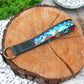 Personalized Wristlet Keychain, Nature Pattern Key Fob, Custom Wrist Key Holder, Bridesmaid Keychain, Wristlet Lanyard Strap, Gifts for Her