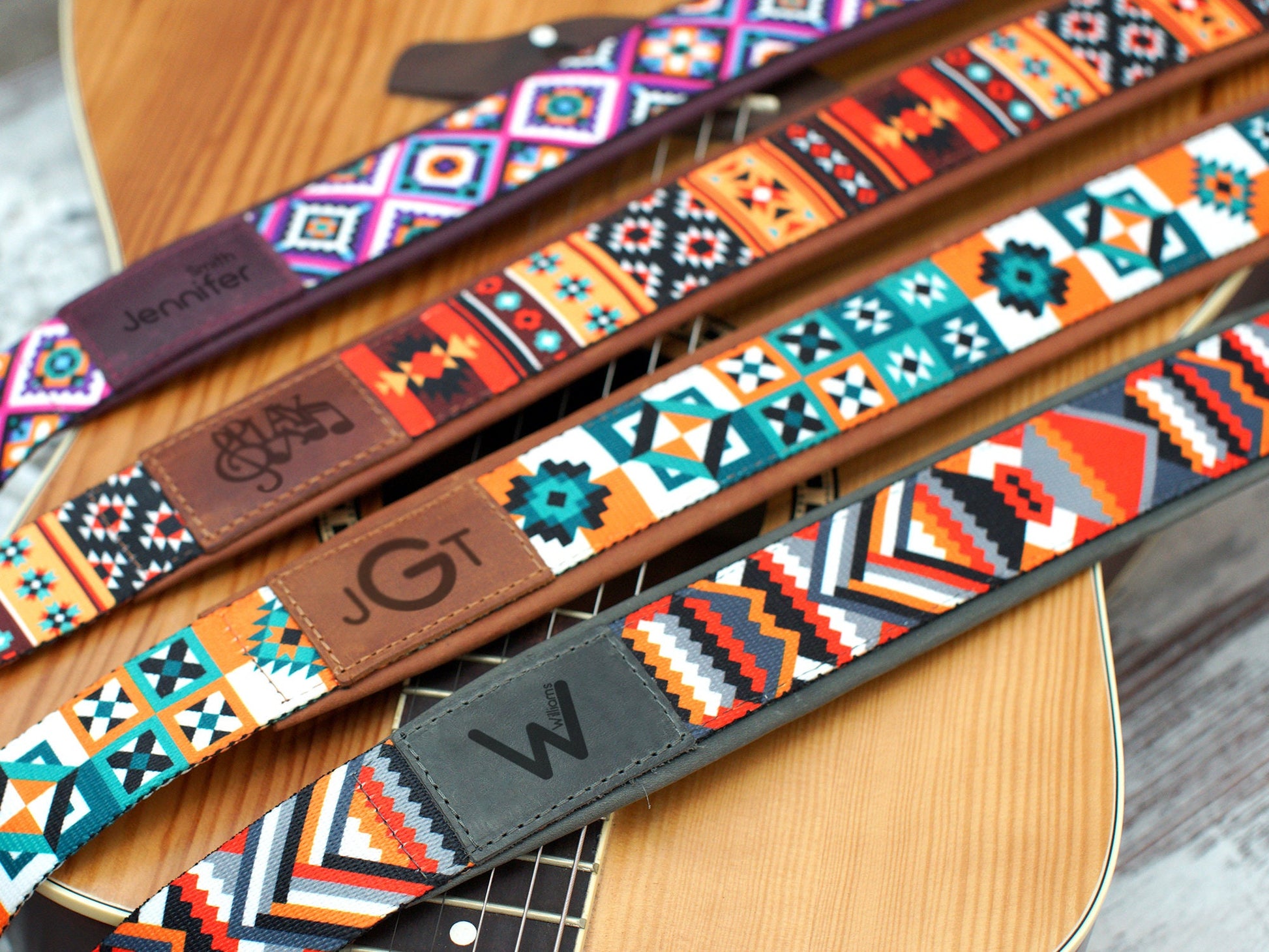 Personalized Guitar Strap - 4 Different Pattern Available – Budka Shop