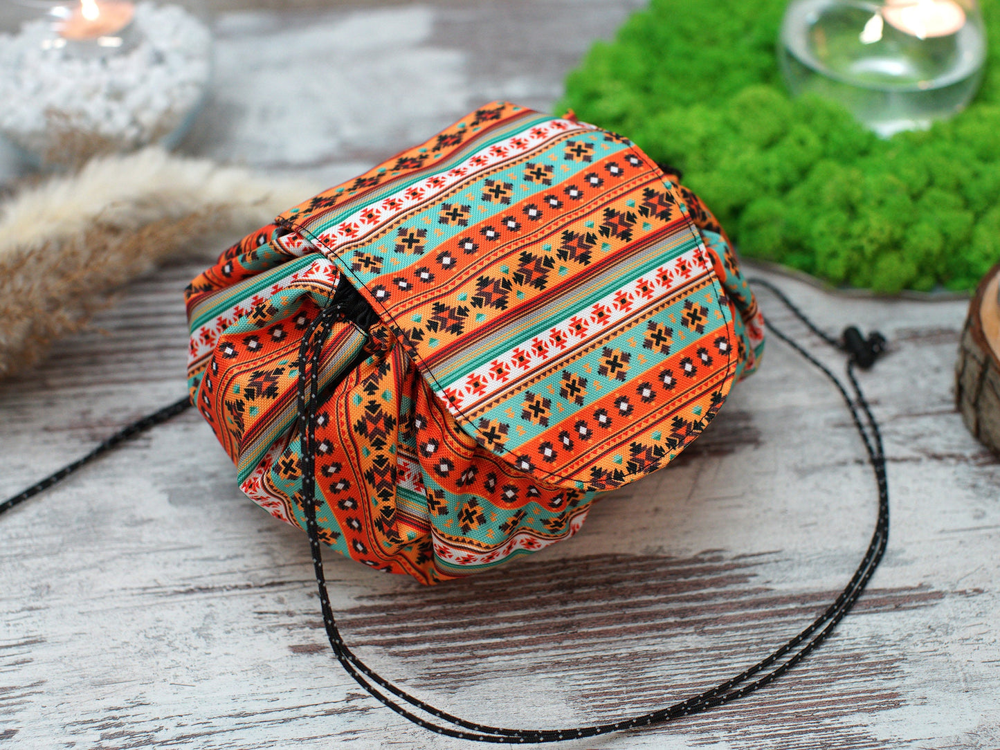 Tribal Cosmetic Bag, Personalized Makeup Bag, Travel Portable Cosmetic Bag, Personalized Gifts for Women, Cosmetic Organizer for Women