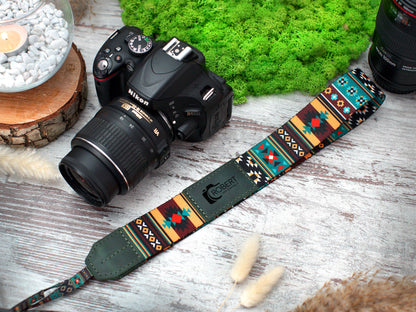 Southwest Camera Strap, Personalized Travel Gifts, Custom Camera Straps for Canon Nikon Sony, Print Camera Strap, Gifts for Him