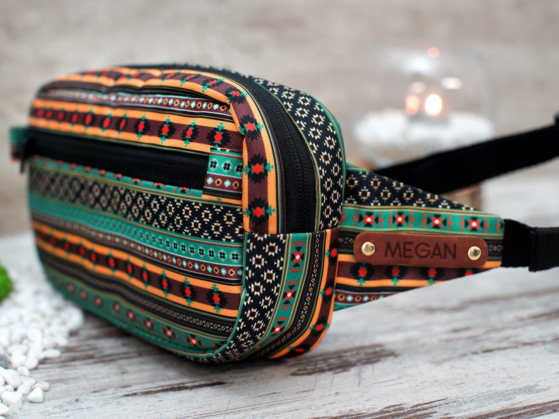 Tribal Crossbody Bag, Christmas Gifts for Him, Travel Fanny Pack for Men, Aztec Hip Bag, Print Design Bam Bag, Personalized Gifts For Her