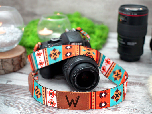 Southwest Camera Strap, Personalized Travel Gifts, Custom Camera Straps for Canon Nikon Sony, Print Camera Strap, Gifts for Him
