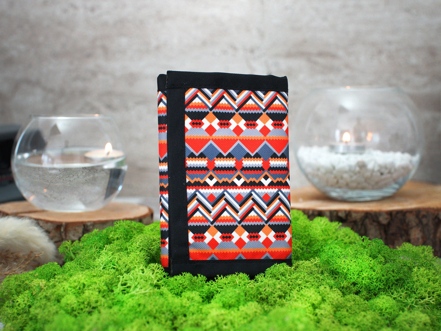 Personalized Travel Wallet, Custom Pattern Wallet, Aztec Mens Wallet, Christmas Gifts for Her, Fabric Card Holder Case, Anniversary Gifts