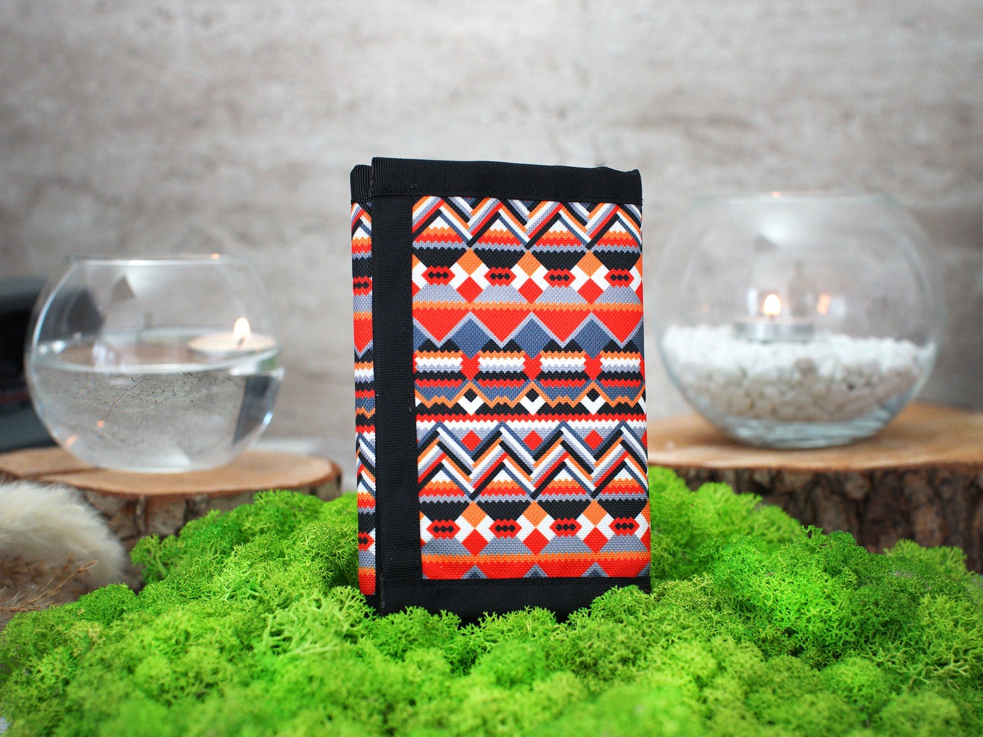 Personalized Travel Wallet, Custom Pattern Wallet, Aztec Mens Wallet, Christmas Gifts for Her, Fabric Card Holder Case, Anniversary Gifts