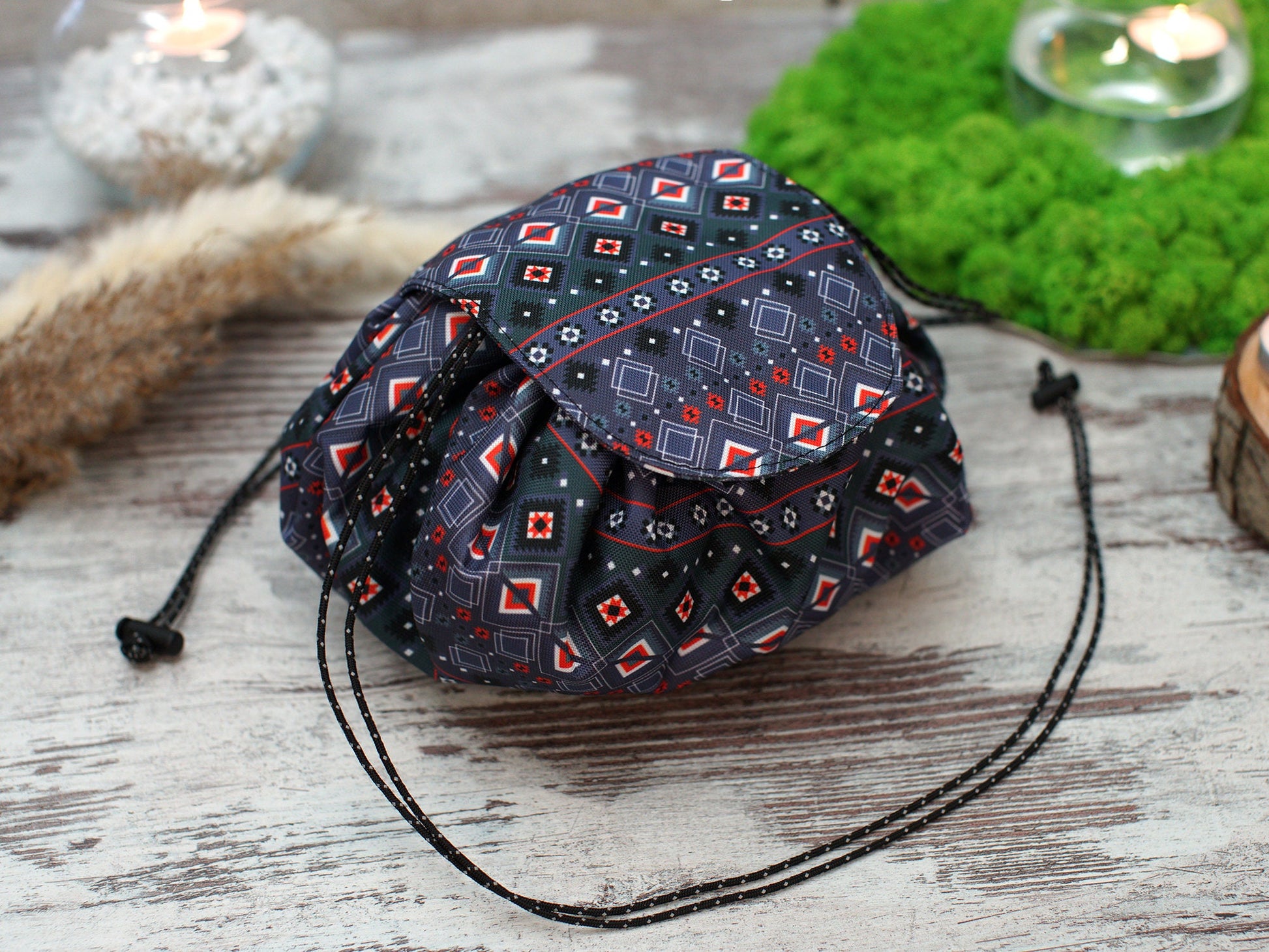 Personalized Cosmetic Bag, Tribal Pattern Makeup Bag, Travel Toiletry Bag, Aztec Print Cosmetic Pouch, Gifts for Her, Portable Make Up Bag