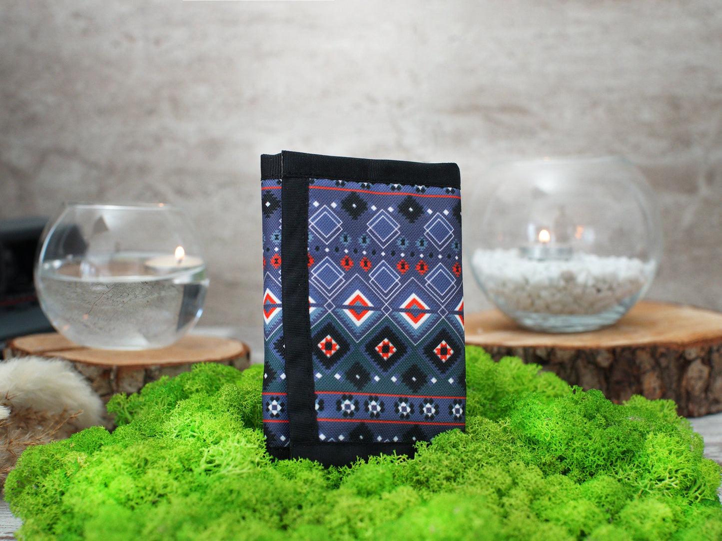 Personalized Travel Wallet, Custom Pattern Wallet, Aztec Mens Wallet, Christmas Gifts for Her, Fabric Card Holder Case, Anniversary Gifts