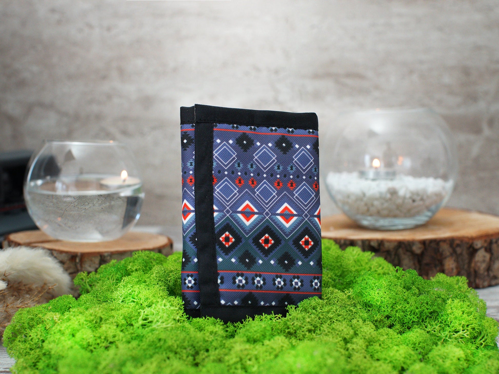Personalized Travel Wallet, Custom Pattern Wallet, Aztec Mens Wallet, Christmas Gifts for Her, Fabric Card Holder Case, Anniversary Gifts