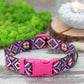 Engraved Dog Collar with Name, Pattern Dog Collar Personalized, Adjustable Dog Collar Nylon, Puppy Collars, Southwest Dog Collar Boho
