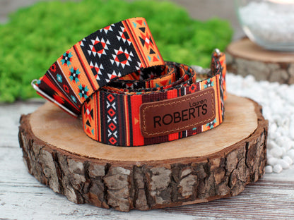 Pattern Replacement Bag Strap, Personalized Shoulder Bag Strap, Gifts for Her, Tribal Aztec Print Crossbody Strap, Custom Purse Strap