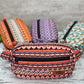 Personalized Fanny Pack, Southwest Small Crossbody Bag, Engraved Hip Bag for Women, Custom Belt Bag Aztec Boho Print, Adjustable Bum Bag